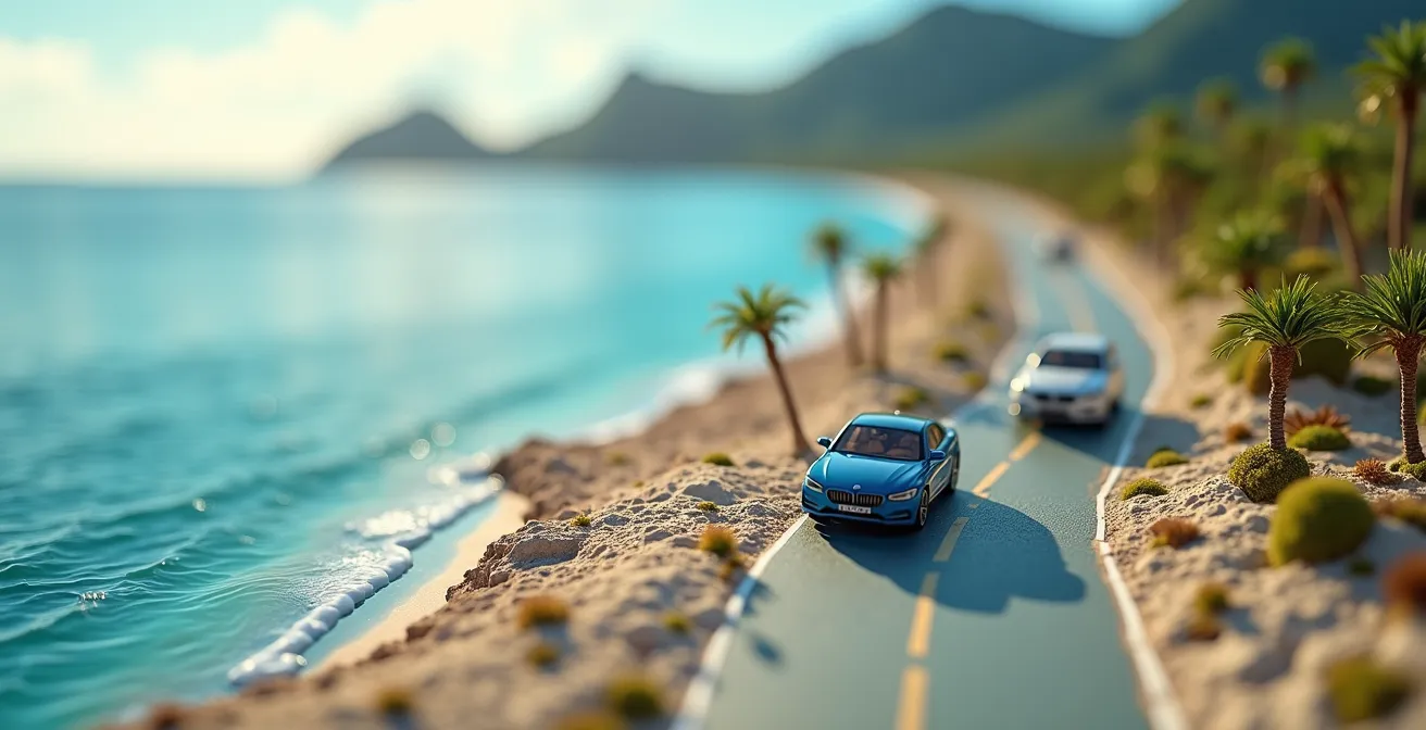 Vue aérienne comparative de Saint-Leu et Saint-Gilles-les-Bains montrant les axes routiers et points d'accès stratégiques